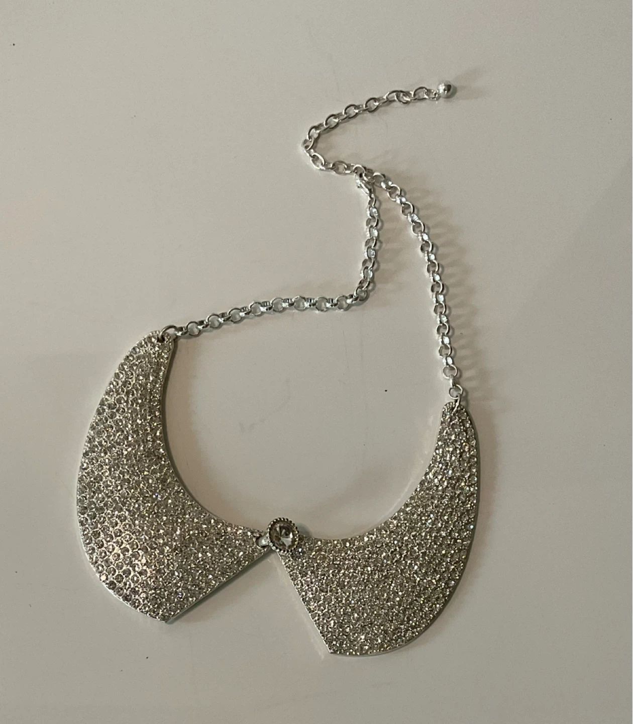 Sparkly Rhinestone Peter Pan Collar Necklace - photo 2