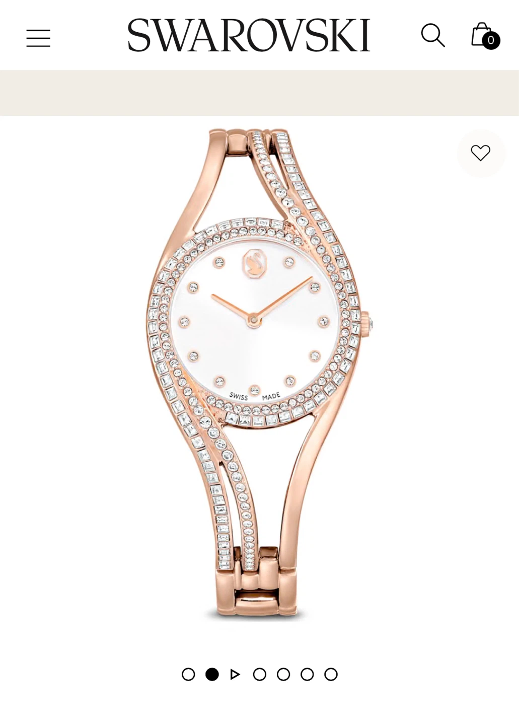 Never used Swarovski Rose Gold Watch with Crystals