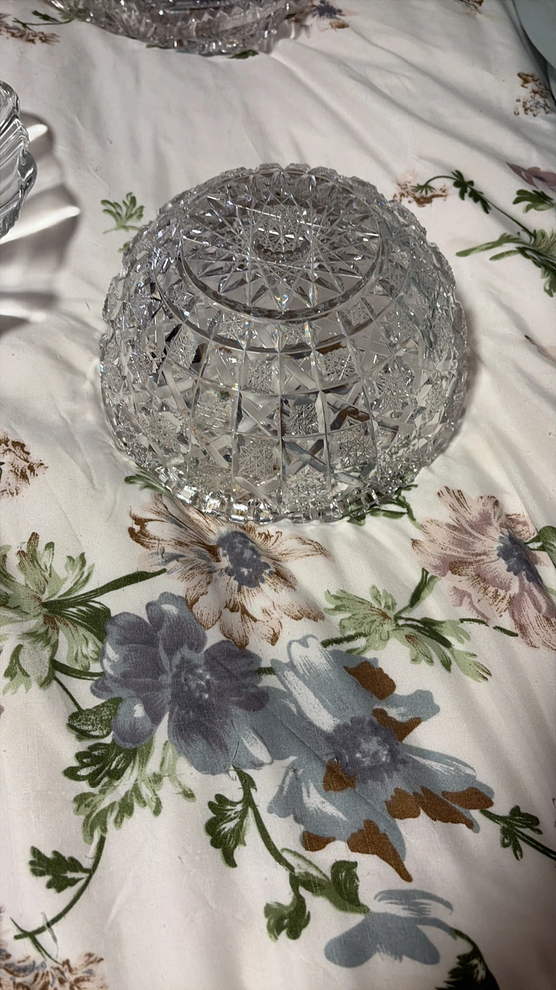 Set of 3 Crystal Glass Bowls - photo 4