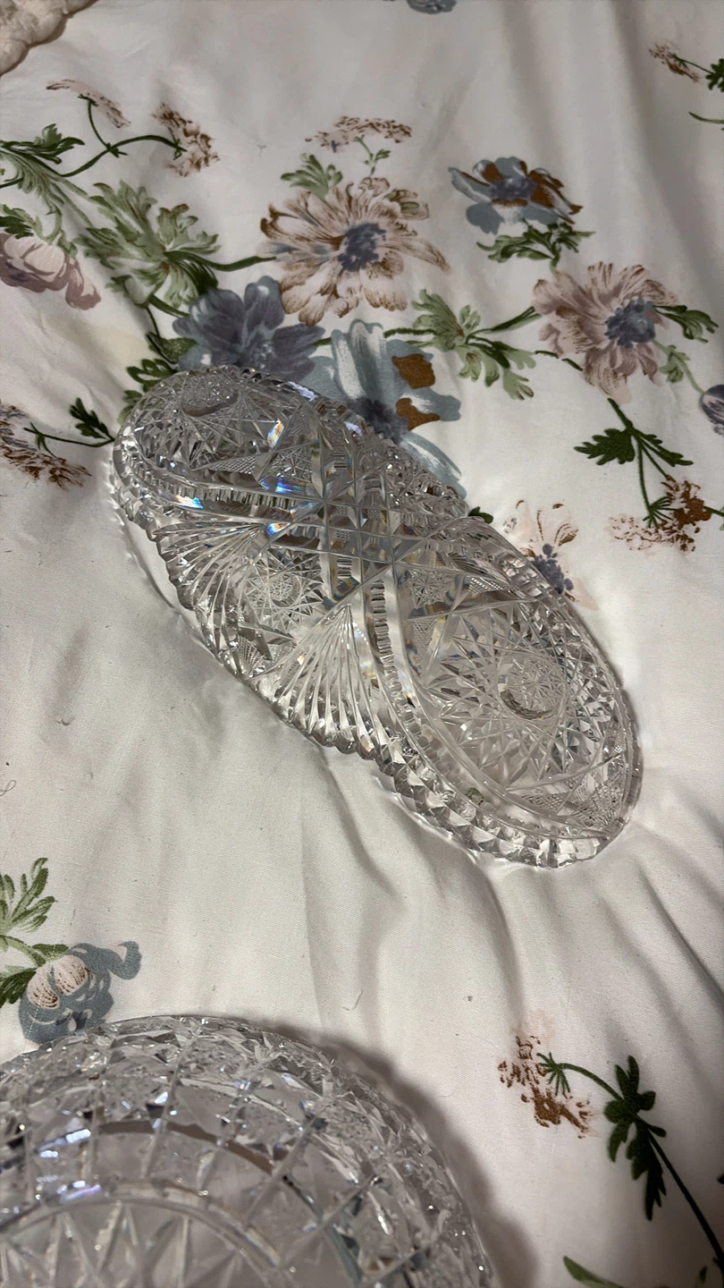Set of 3 Crystal Glass Bowls - photo 5