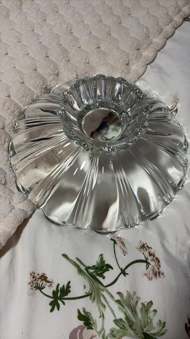 Set of 3 Crystal Glass Bowls - photo 2