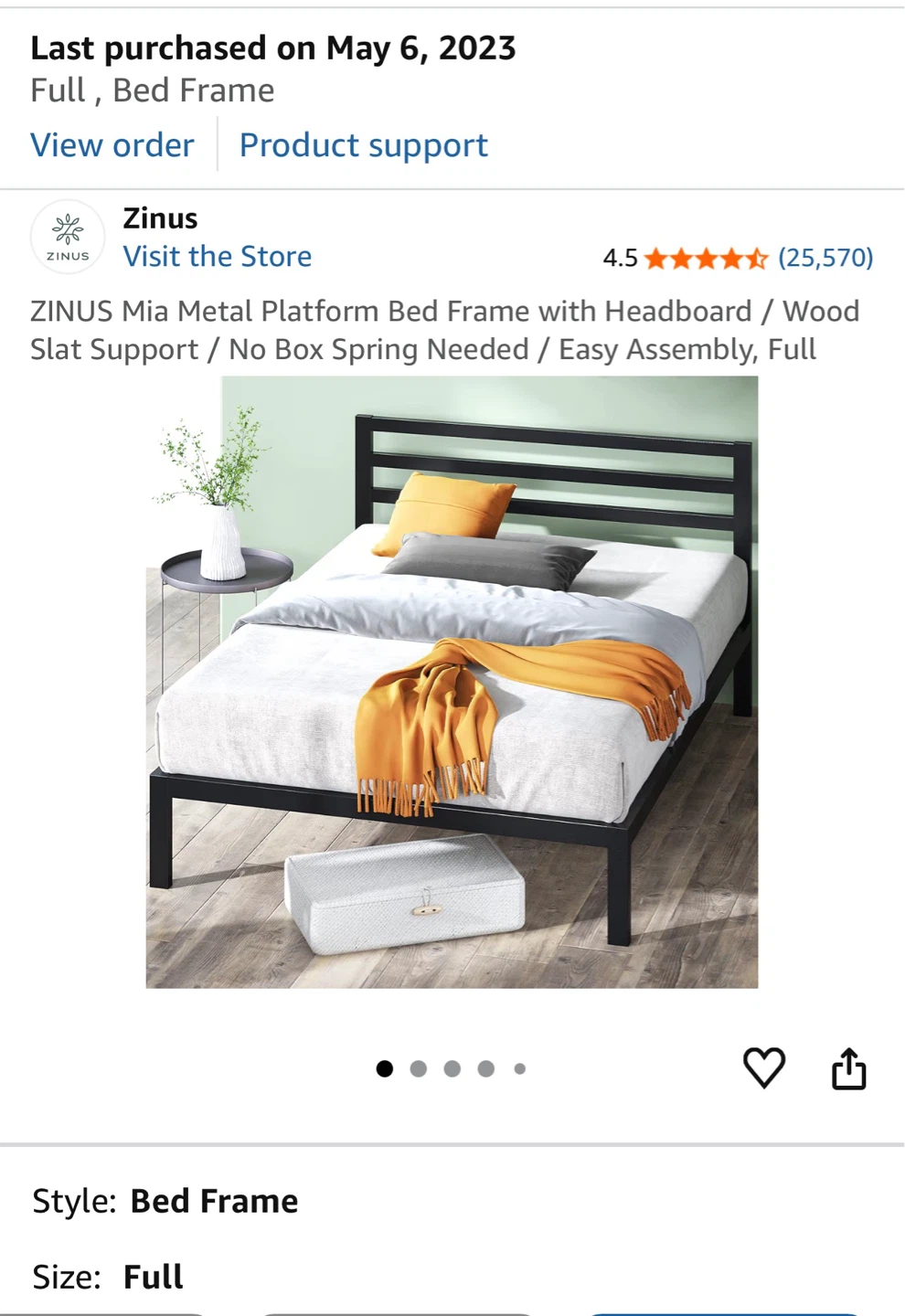 Metal bed frame