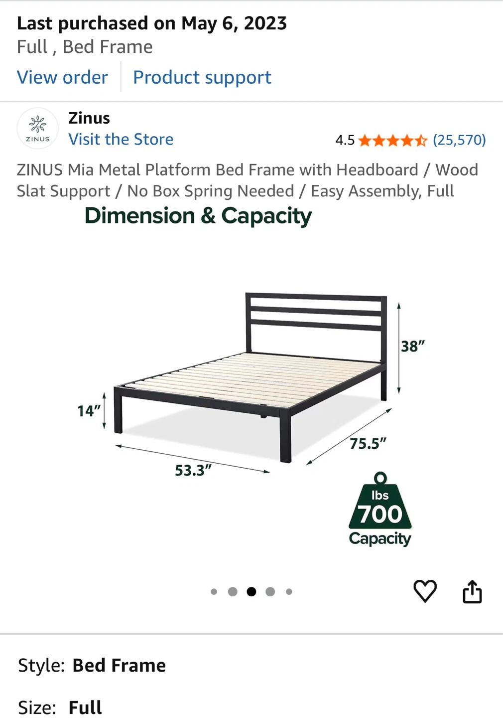 Metal bed frame - photo 2