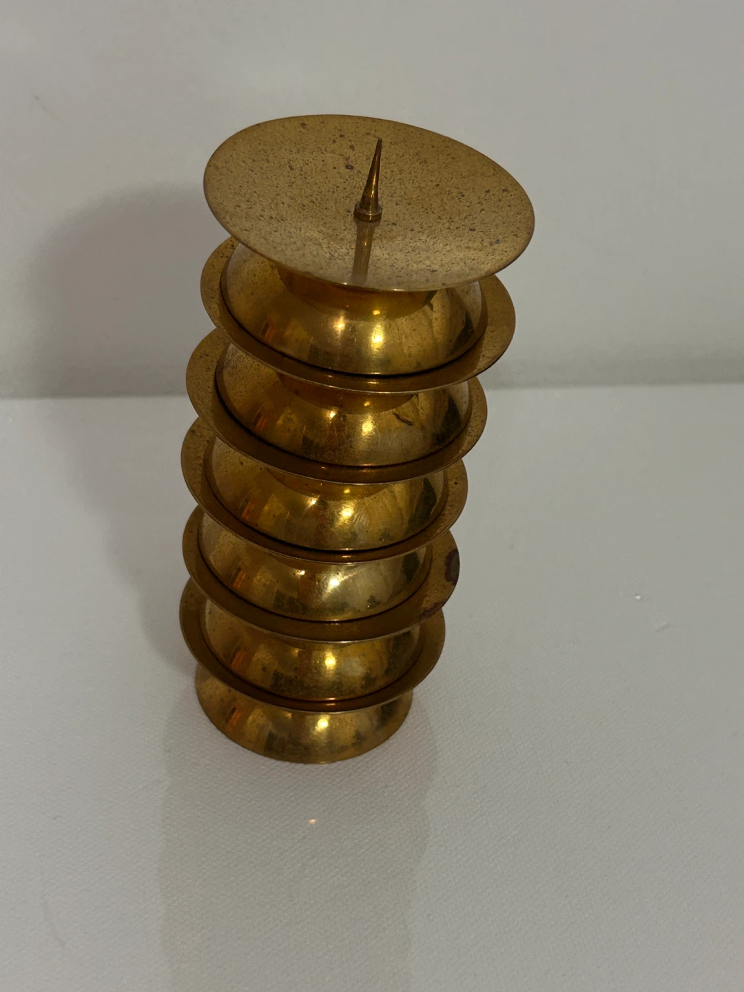Set of 6 Brass Candlesticks