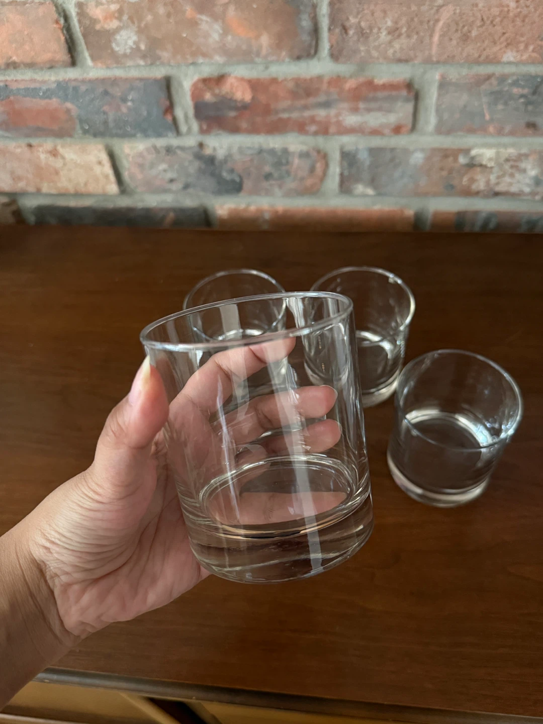 Set of 5 Clear Glass Tumblers - photo 3