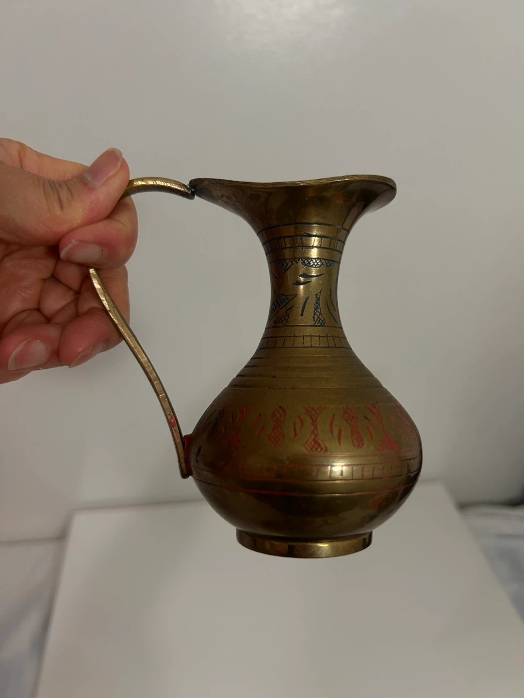 Brass Pitcher with Engraved Design - photo 2