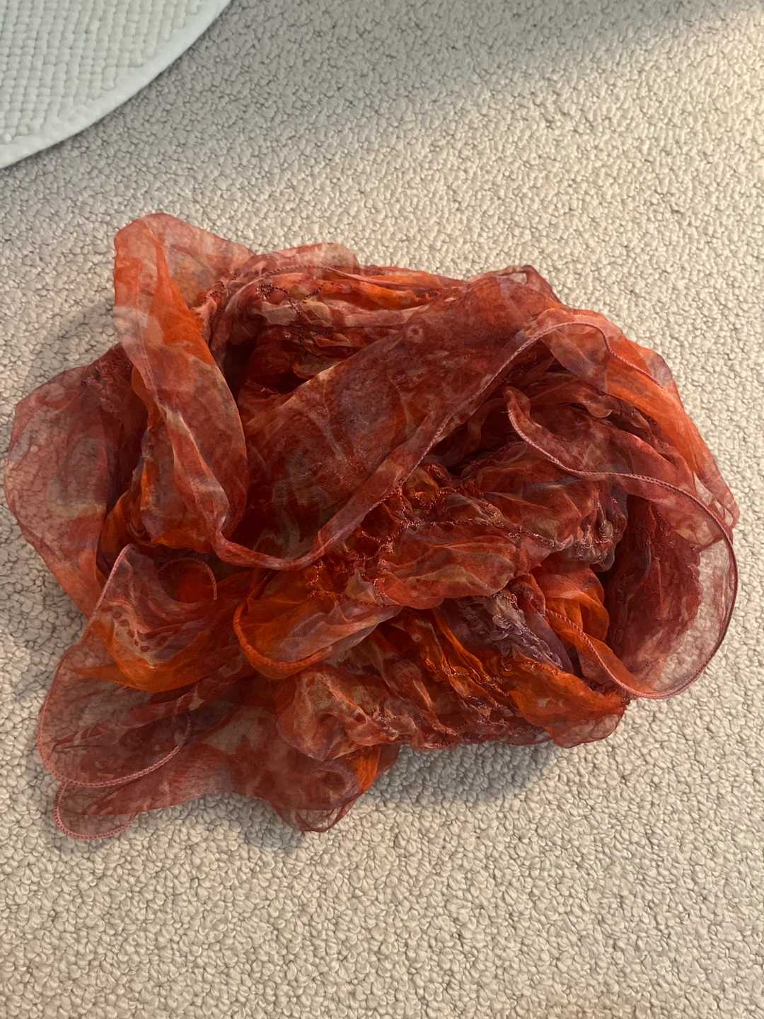 Orange and Red Sheer Scarf