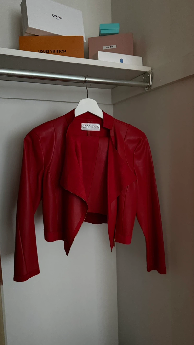 Red Moto Jacket and Skirt Set - photo 5