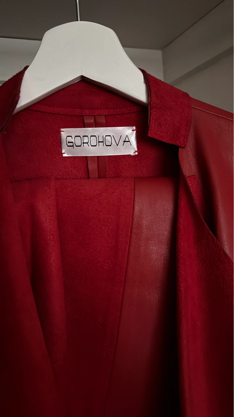 Red Moto Jacket and Skirt Set - photo 4