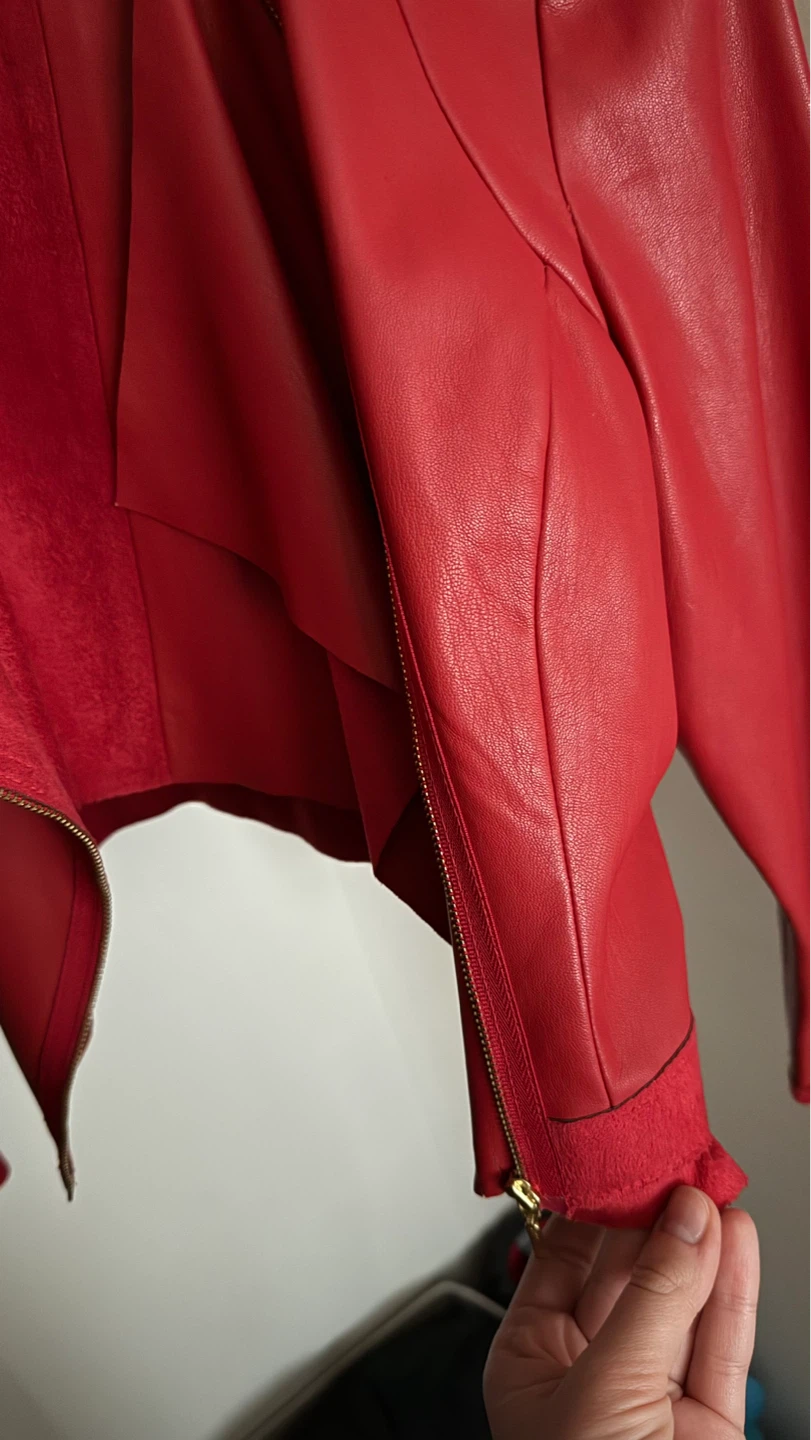 Red Moto Jacket and Skirt Set - photo 3