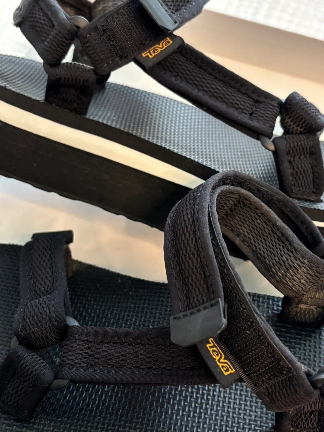 Teva Black Platform Sandals Size 8 - photo 3