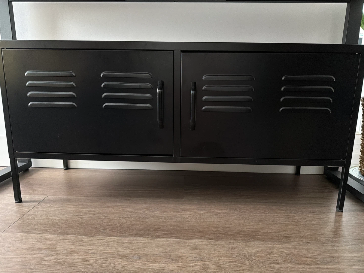 Black Metal Two-Door Cabinet