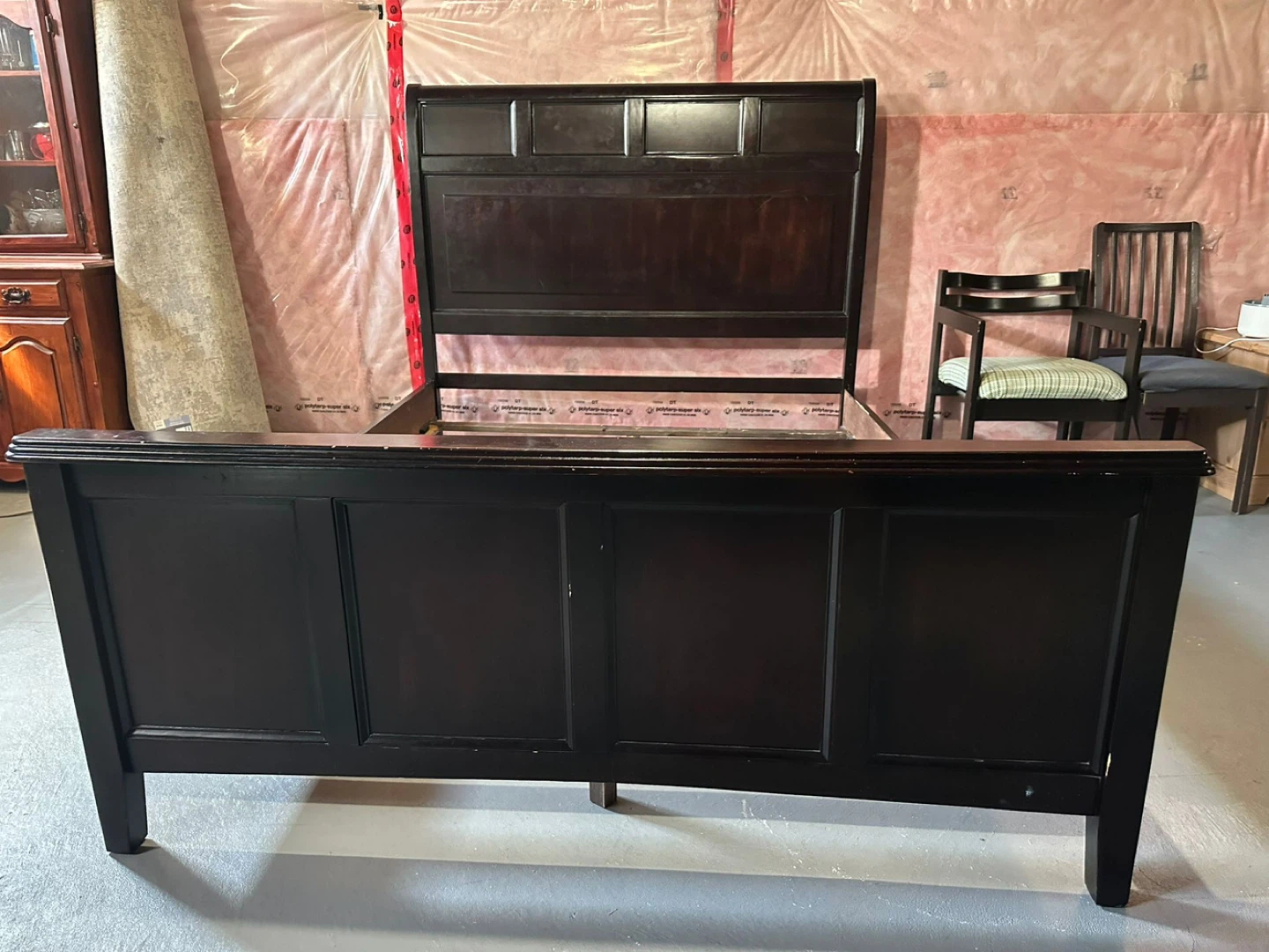Dark Wood Bed Frame Queen - photo 2