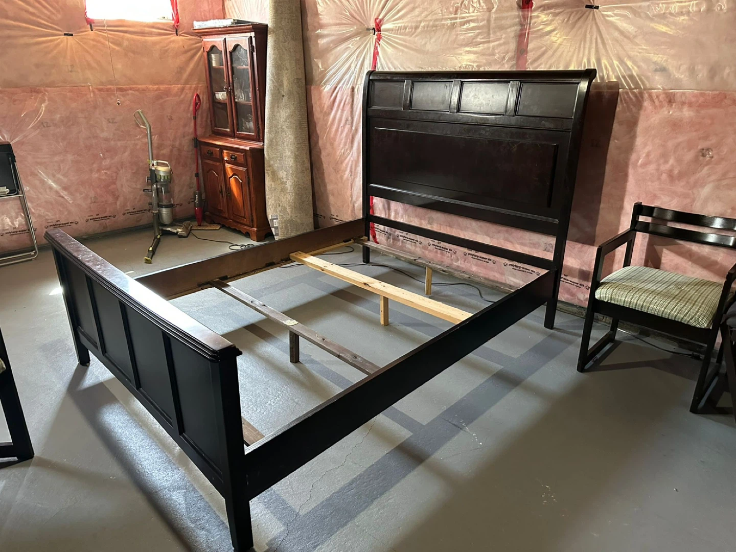 Dark Wood Bed Frame Queen