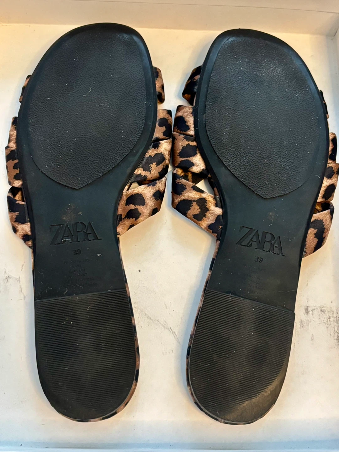 ZARA Leopard Print Slide Sandals Size 9 - photo 3