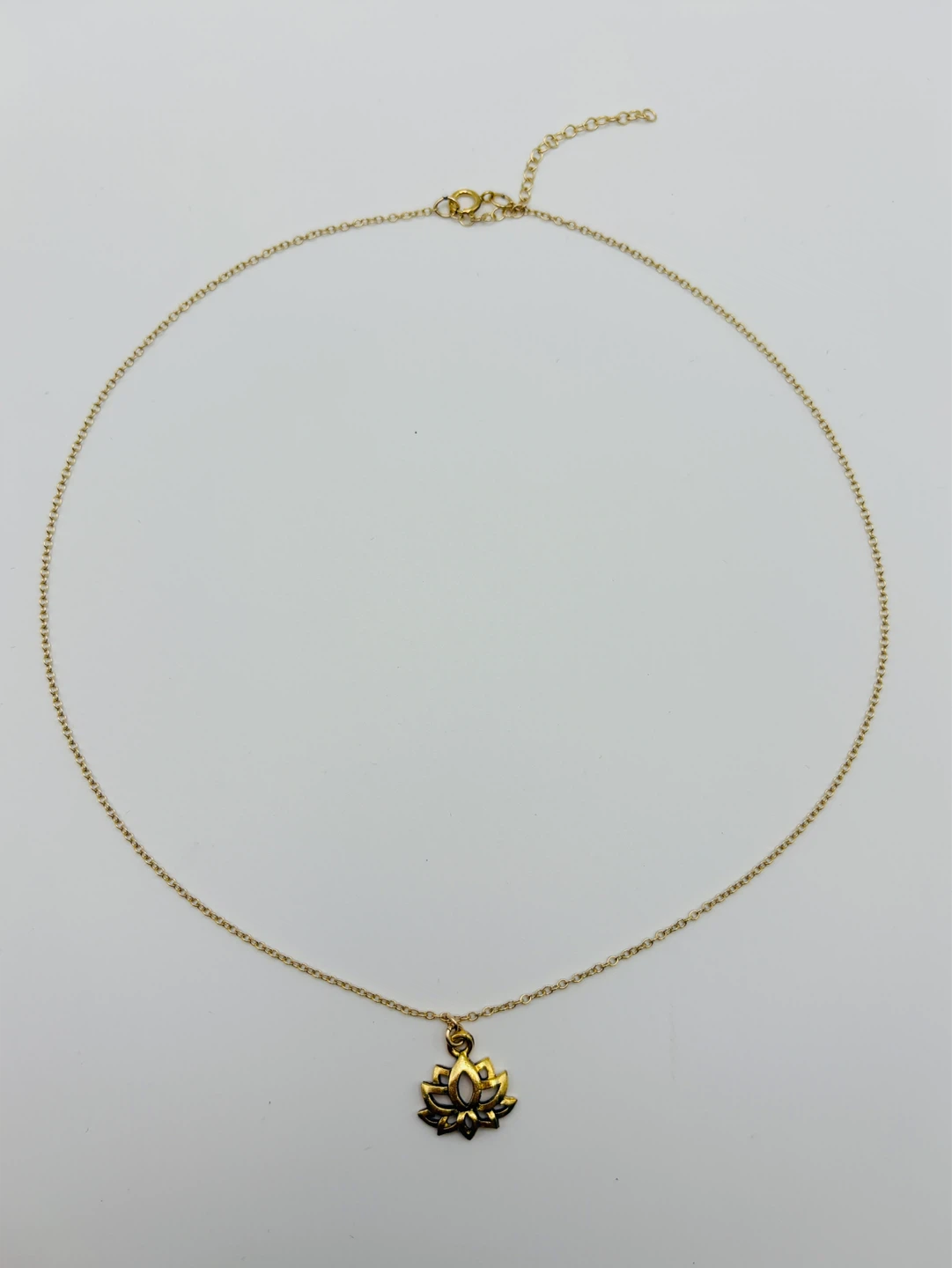 Gold Filled Lotus Flower Necklace - photo 5