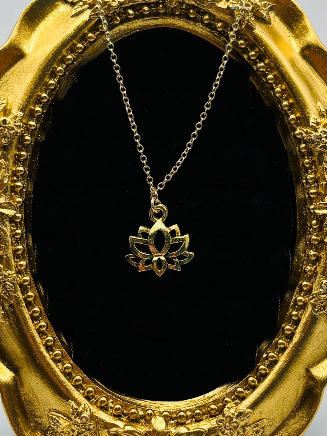 Gold Filled Lotus Flower Necklace
