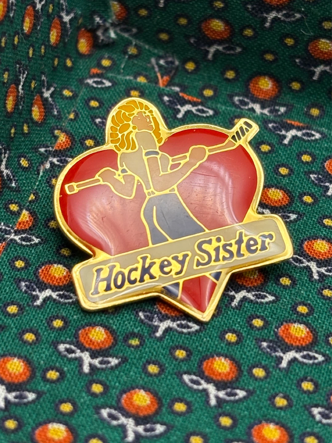 Hockey Sister Pin Brooch