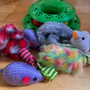 Cat Toy Bundle with Interactive Roller and Mice