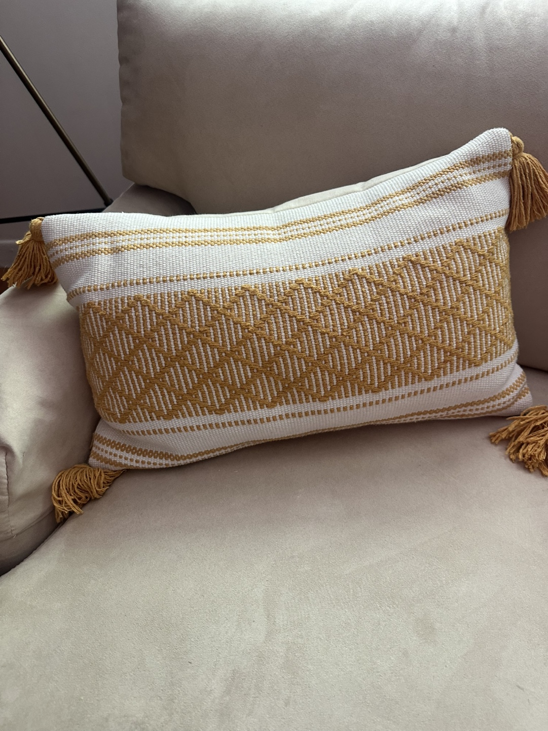 Grey and amber accent pillows - photo 3