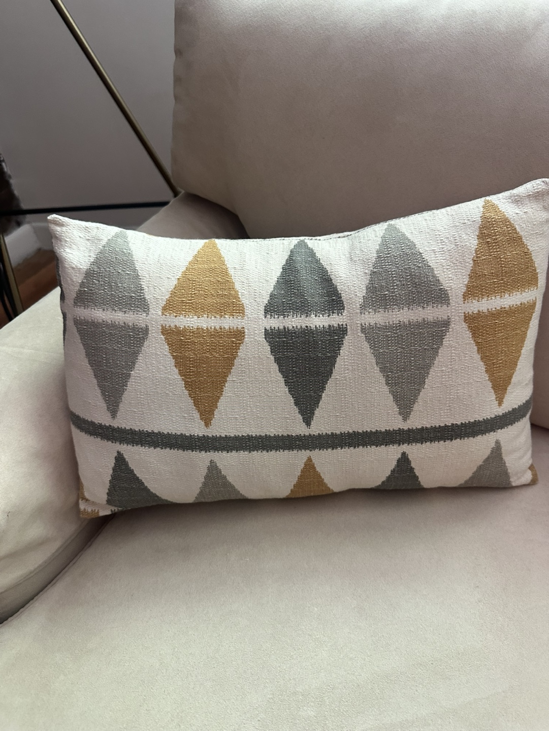 Grey and amber accent pillows - photo 5