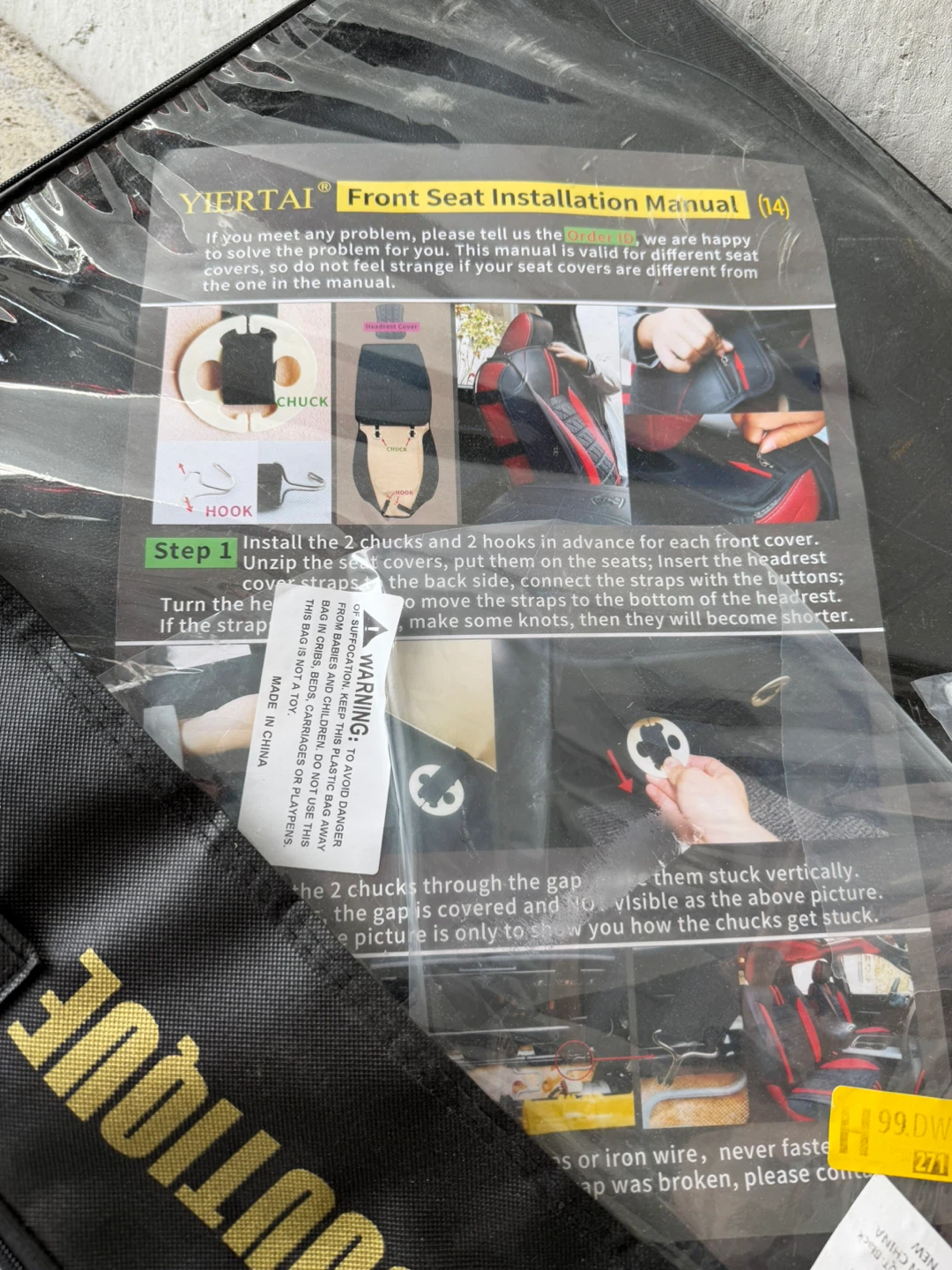 YIERTAI Front Seat Covers Set