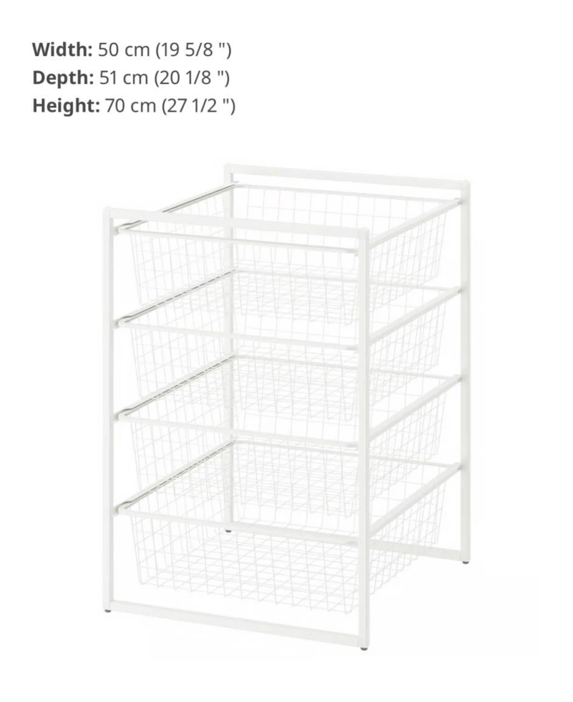 White IKEA Wire Basket Storage Unit - photo 2