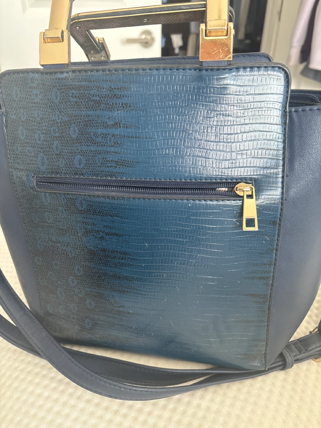 Dark Blue Tote Handbag - photo 3