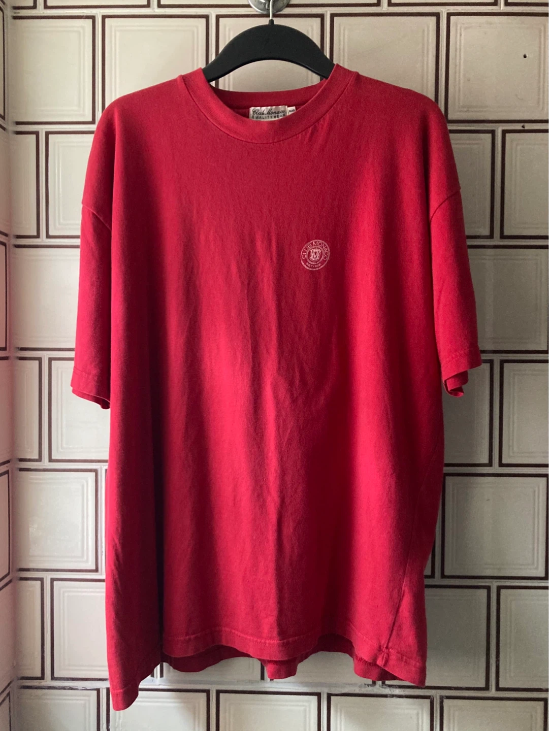Vintage Club Monaco XL Red Tshirt with Crest