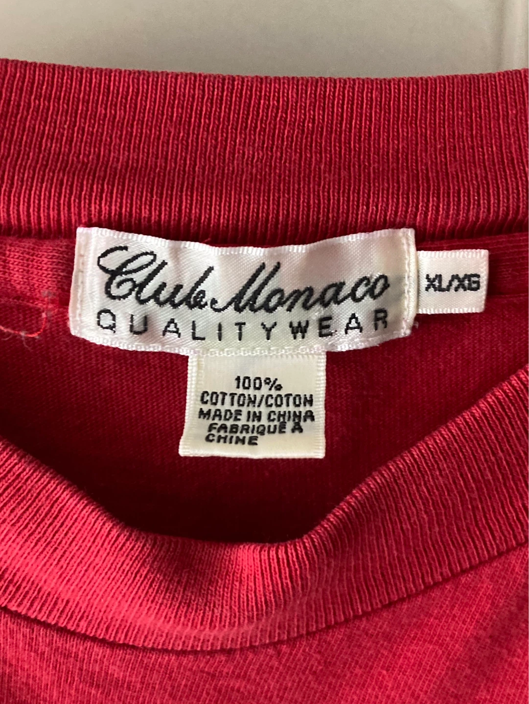 Vintage Club Monaco XL Red Tshirt with Crest - photo 3