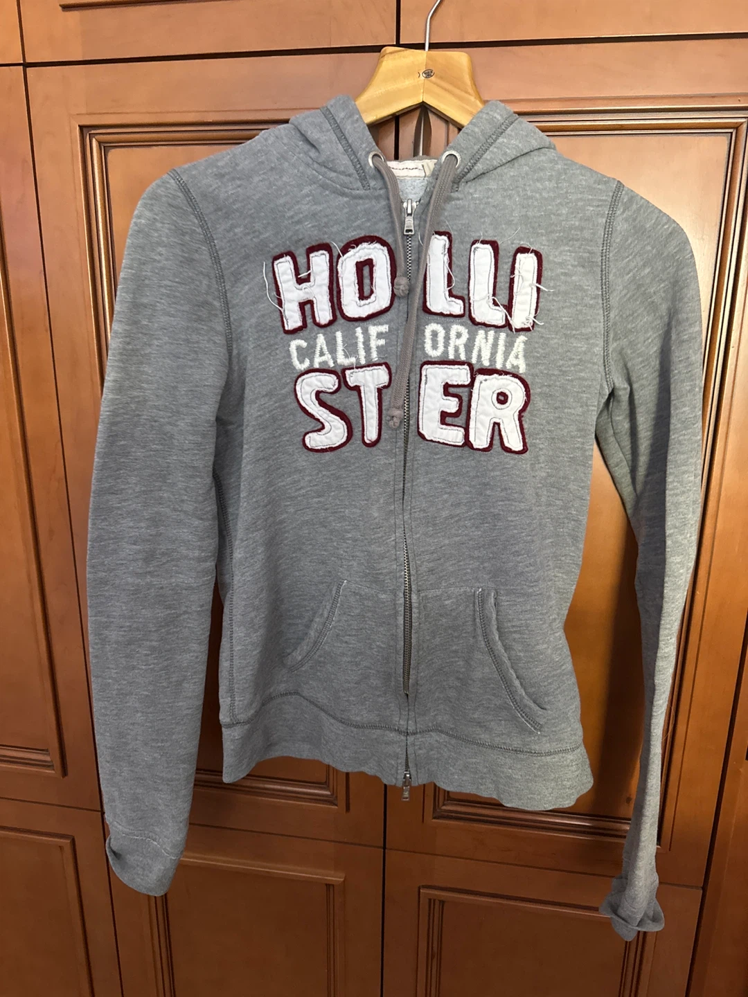 Hollister California Grey Zip-Up Hoodie