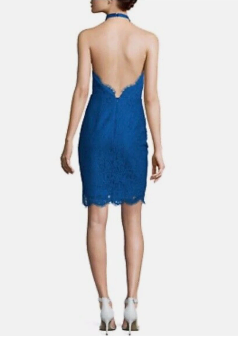 Blue Lace Halter Dress - photo 3