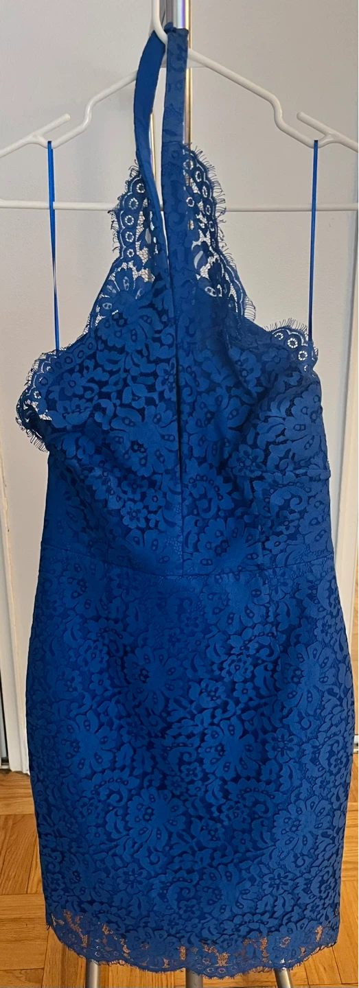 Blue Lace Halter Dress - photo 5