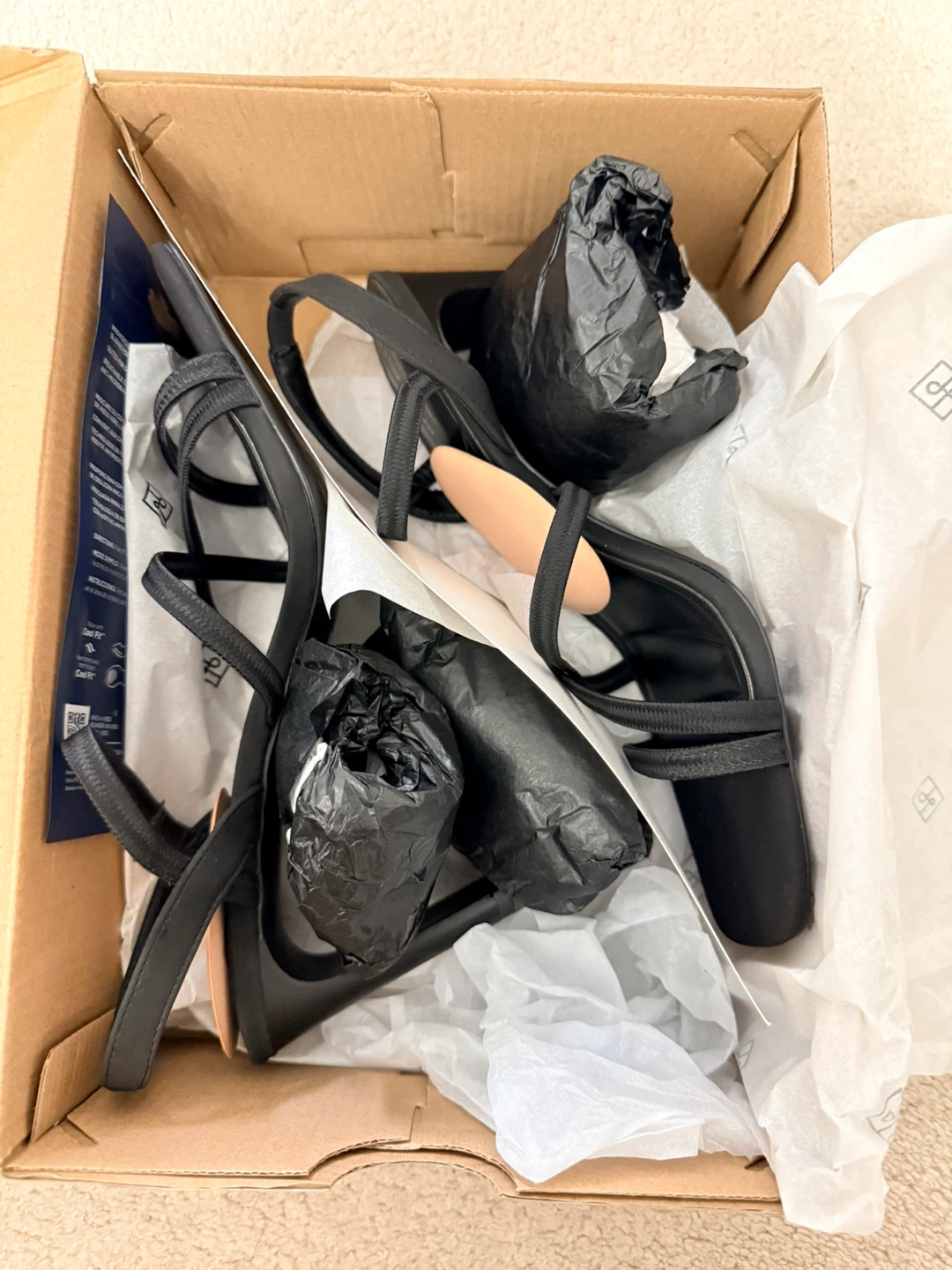 Call It Spring Black Strappy Heels - Size 8.5 - photo 3