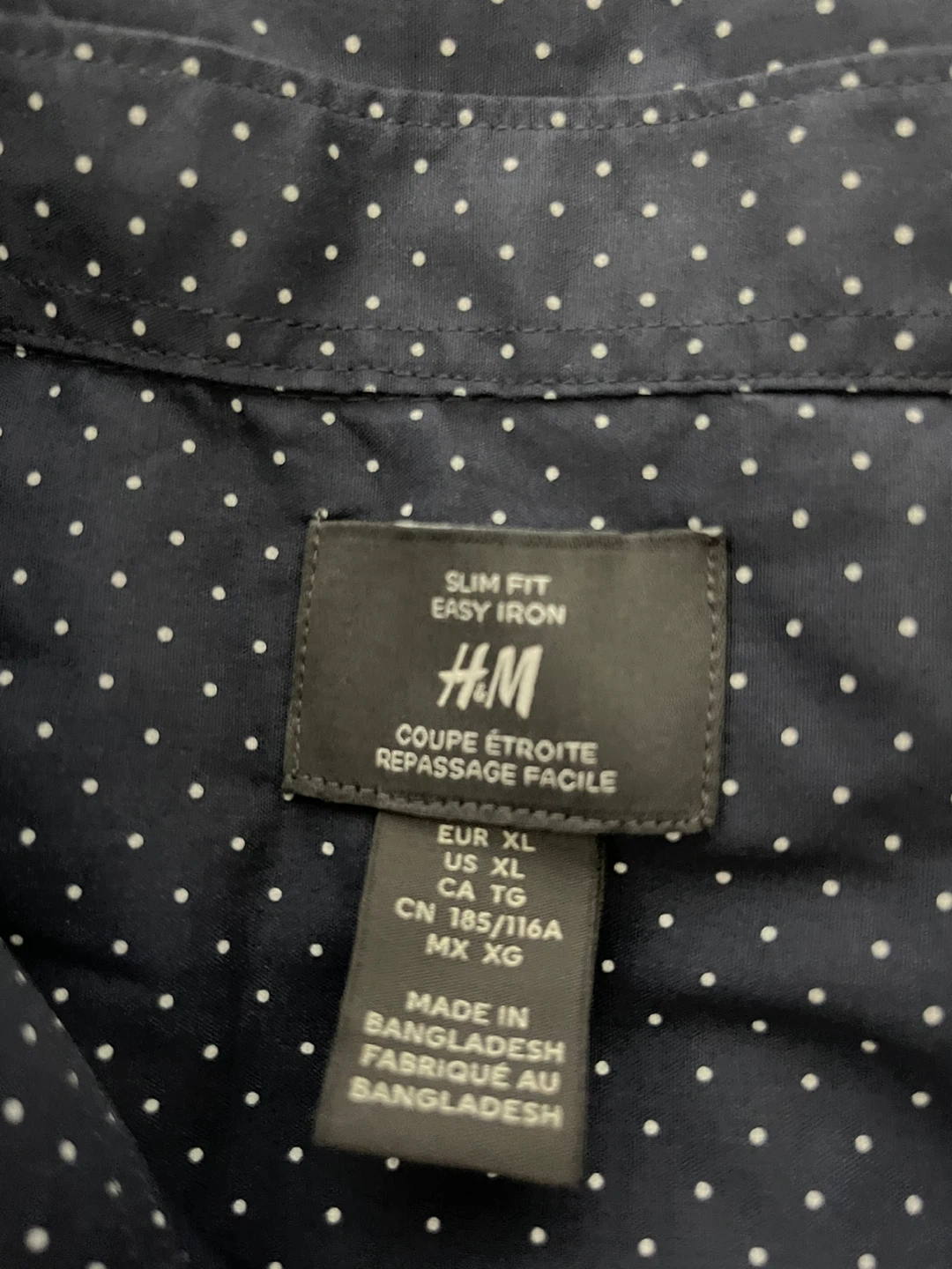 H&M Slim Fit Easy Iron Polka Dot Dress Shirt - photo 4
