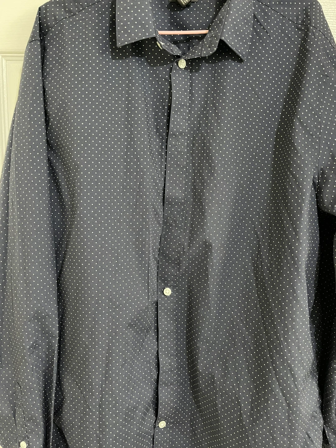 H&M Slim Fit Easy Iron Polka Dot Dress Shirt - photo 2