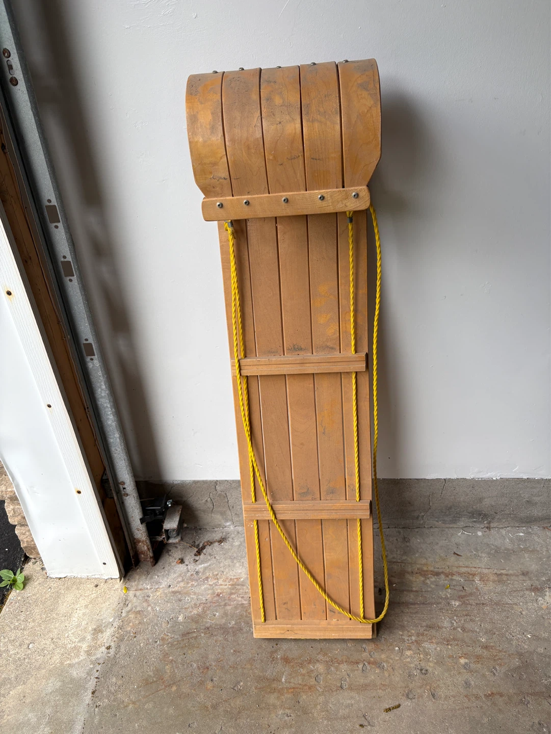 Vintage Wooden Toboggan Sled