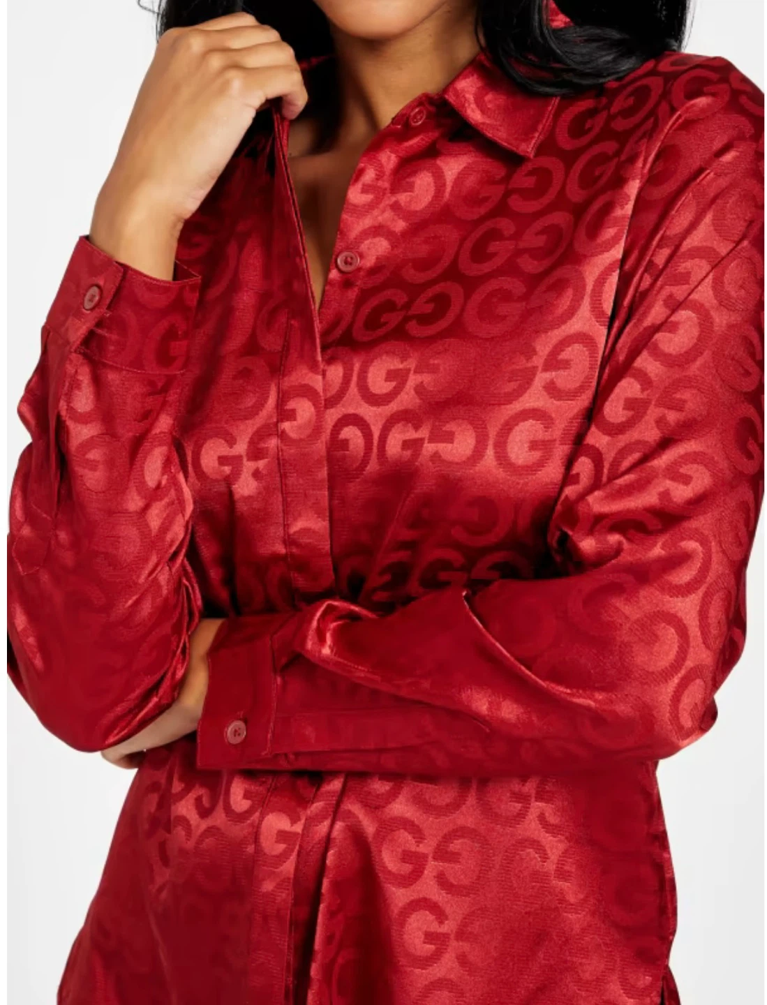 Guess Long Sleeve Button-Down Shirt - photo 2