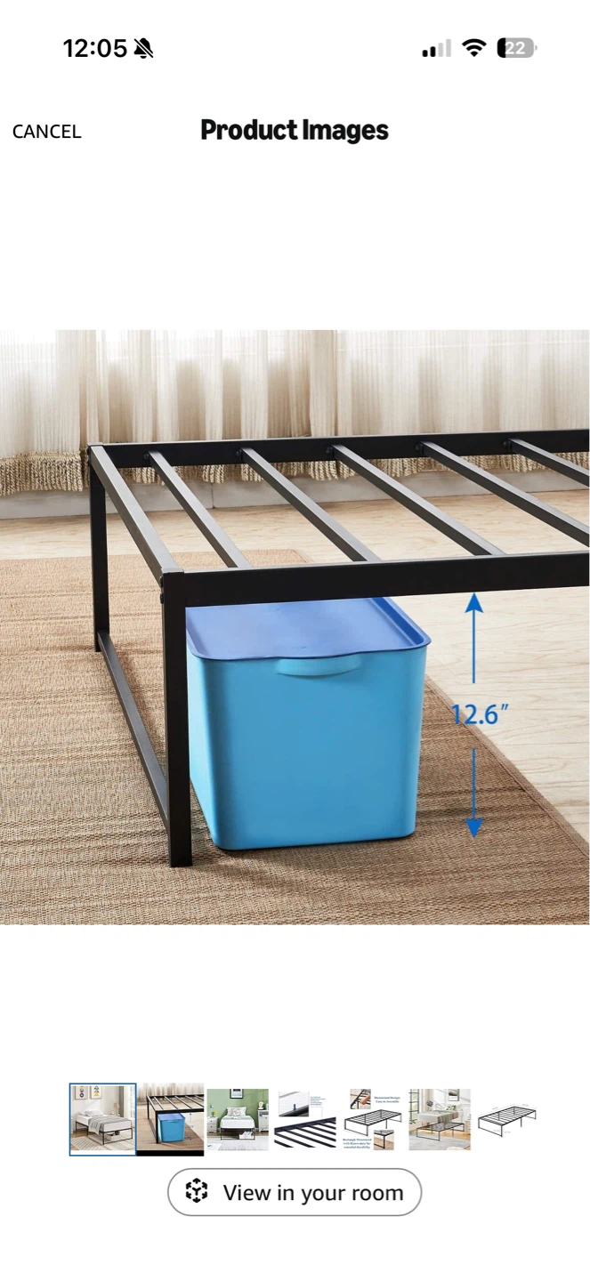 Twin size metal bed frame - photo 2
