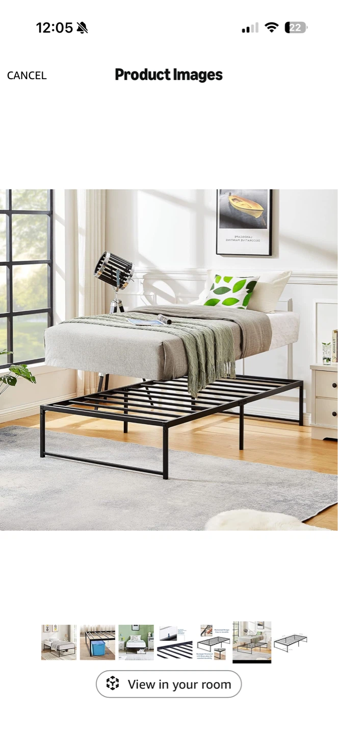 Twin size metal bed frame - photo 4