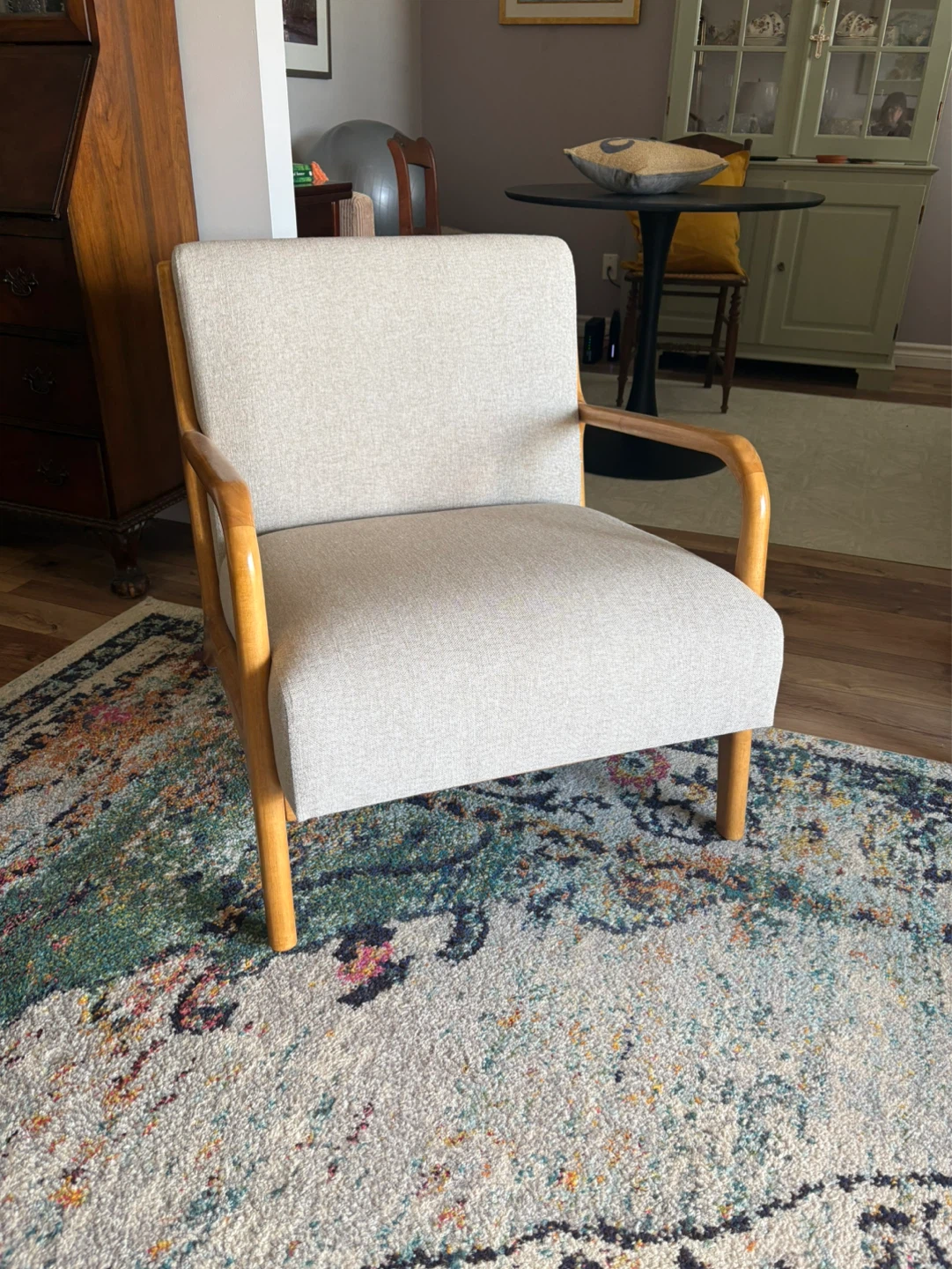 Armchair with Wooden Frame - photo 3