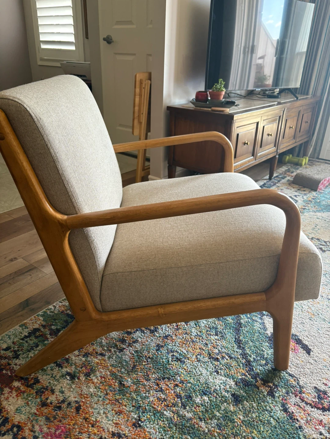 Armchair with Wooden Frame