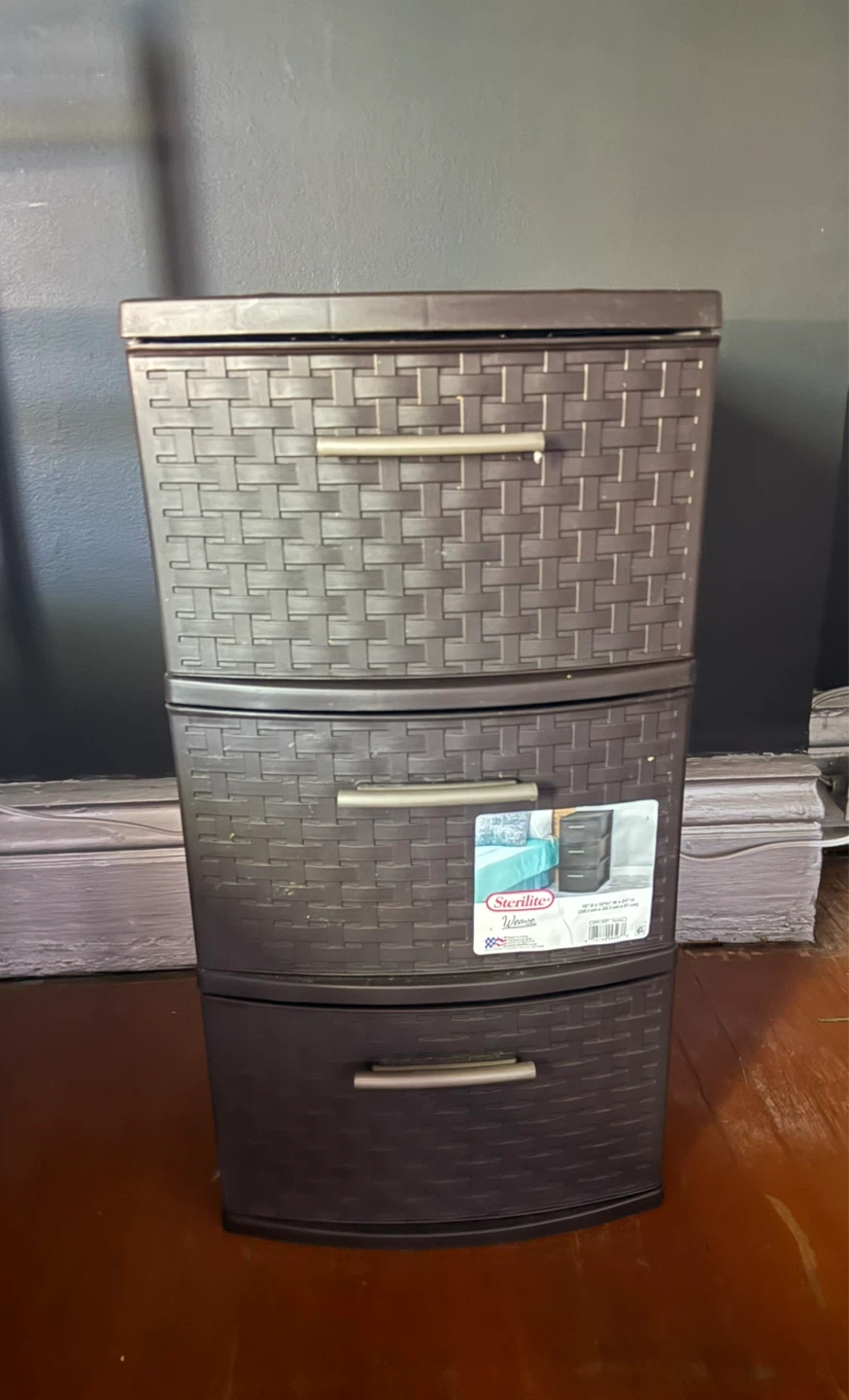 Sterilite 3-Drawer Weave Drawer Unit