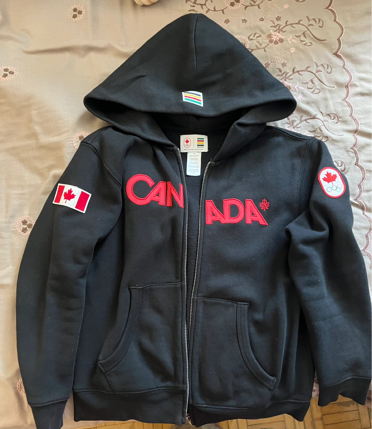Black Canada Olympic Full Zip Hoodie