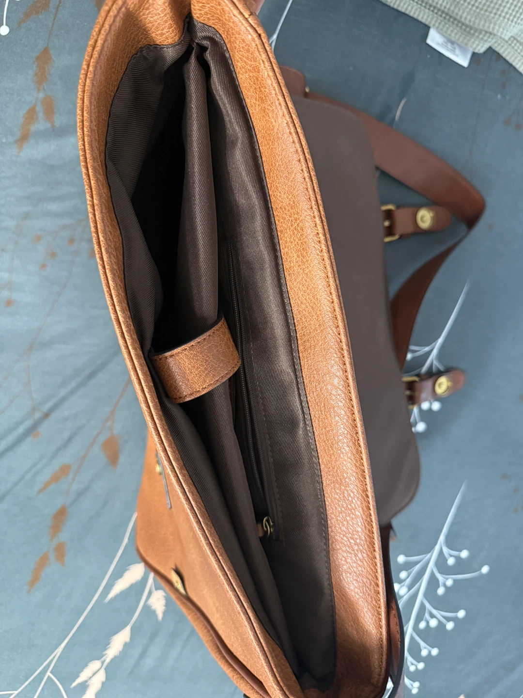 ALDO Brown Faux Leather Messenger Bag - photo 4