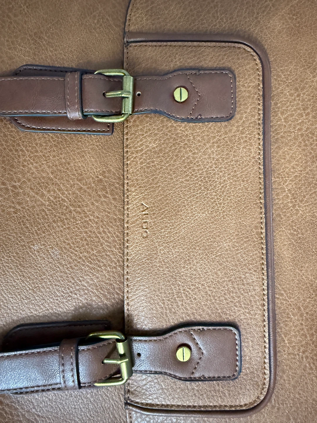 ALDO Brown Faux Leather Messenger Bag - photo 3