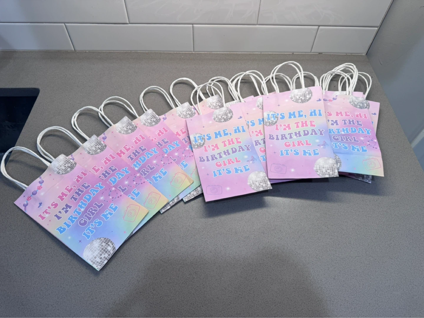 Birthday Gift Bags - Set of 10