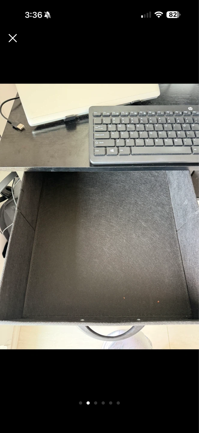 Black Desk with 2 Drawers and Side Organizer - photo 2
