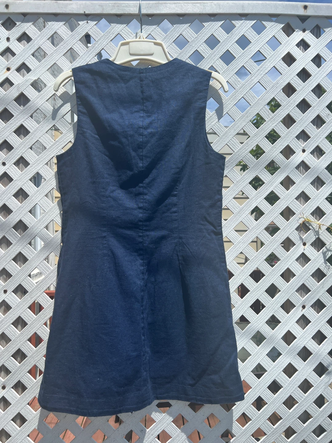 NWT - A&F Navy Sleeveless Button-Up Dress - size S - photo 2