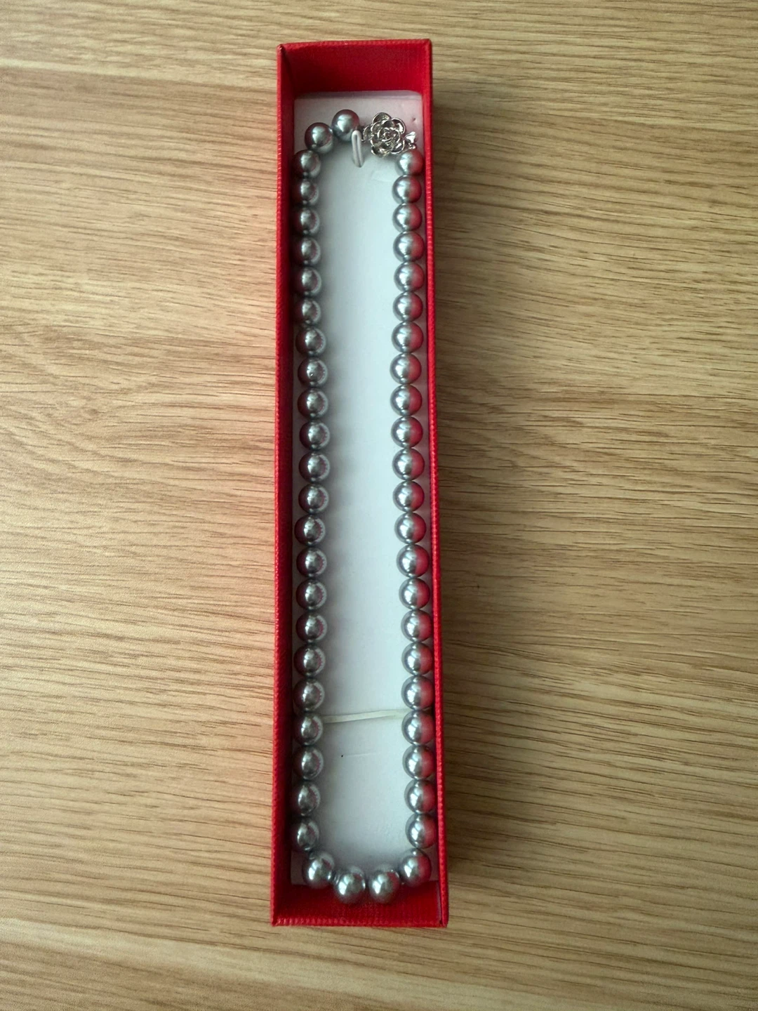 Pearl fresh Plated  Necklace Beautiful in Red Gift Box - photo 2